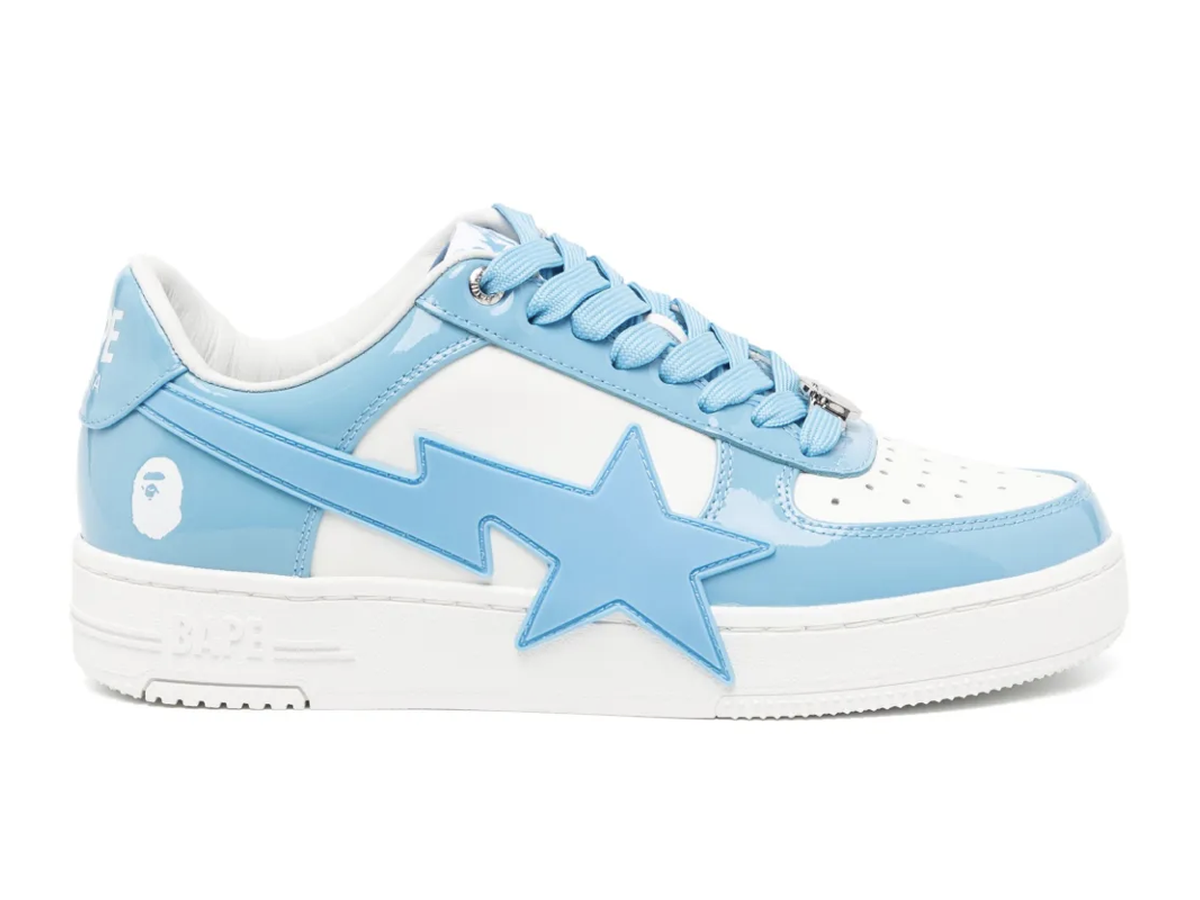 A BATHING APE® BAPE STA 4 M1 Star Low-Top Sneakers — Blue/White