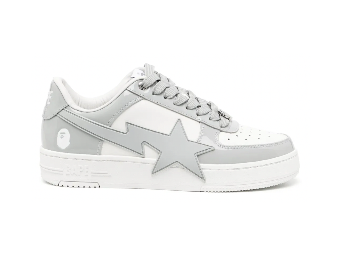 A BATHING APE® BAPE STA Sneakers — Grey/White