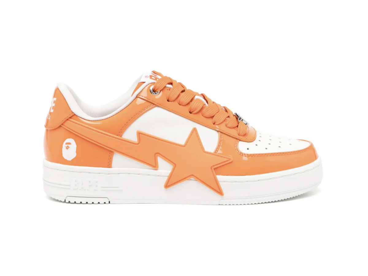 A BATHING APE® BAPE STA Sneakers — Orange/White