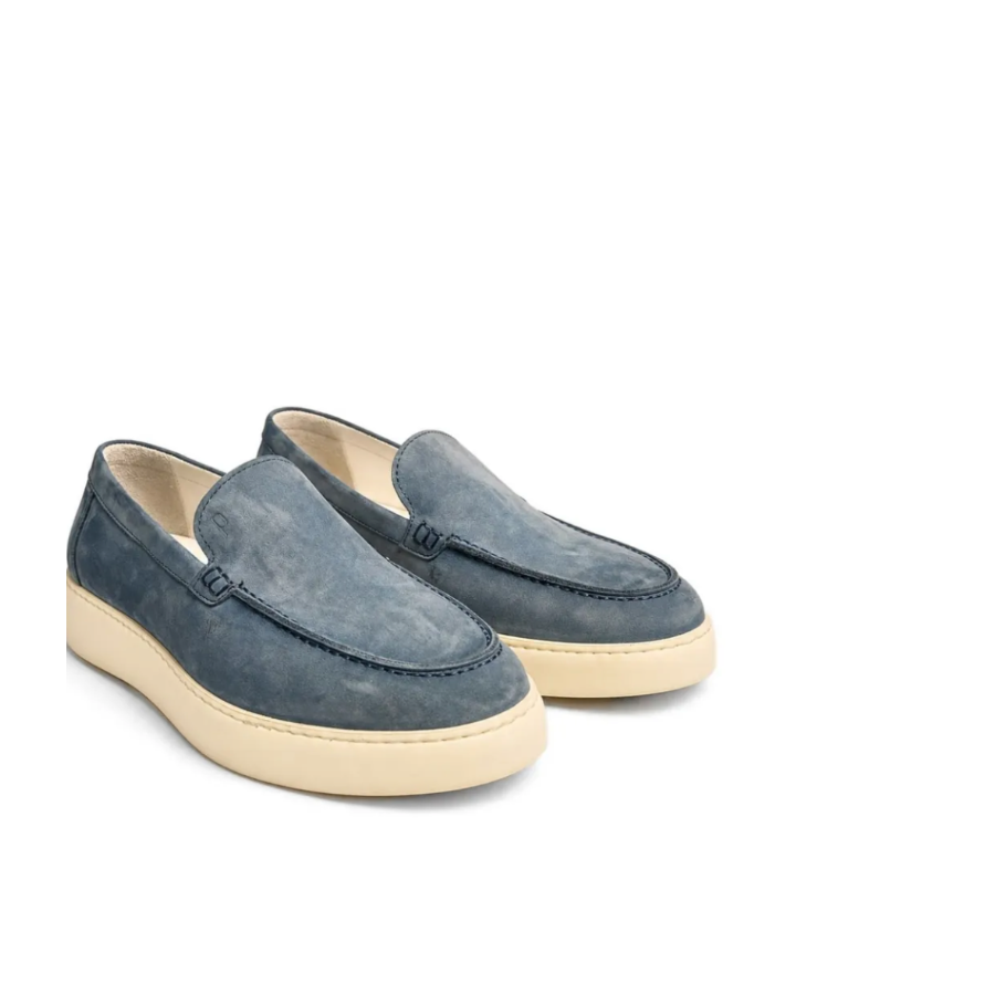 Poche Paris Poche Paris Suede Slip-On Loafers — Blue